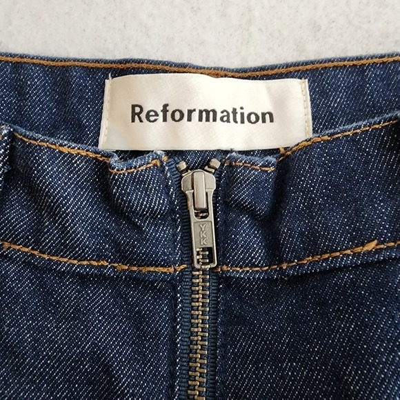 Reformation Brooke High Straight Zip Jeans in Volta - Picture 9 of 10